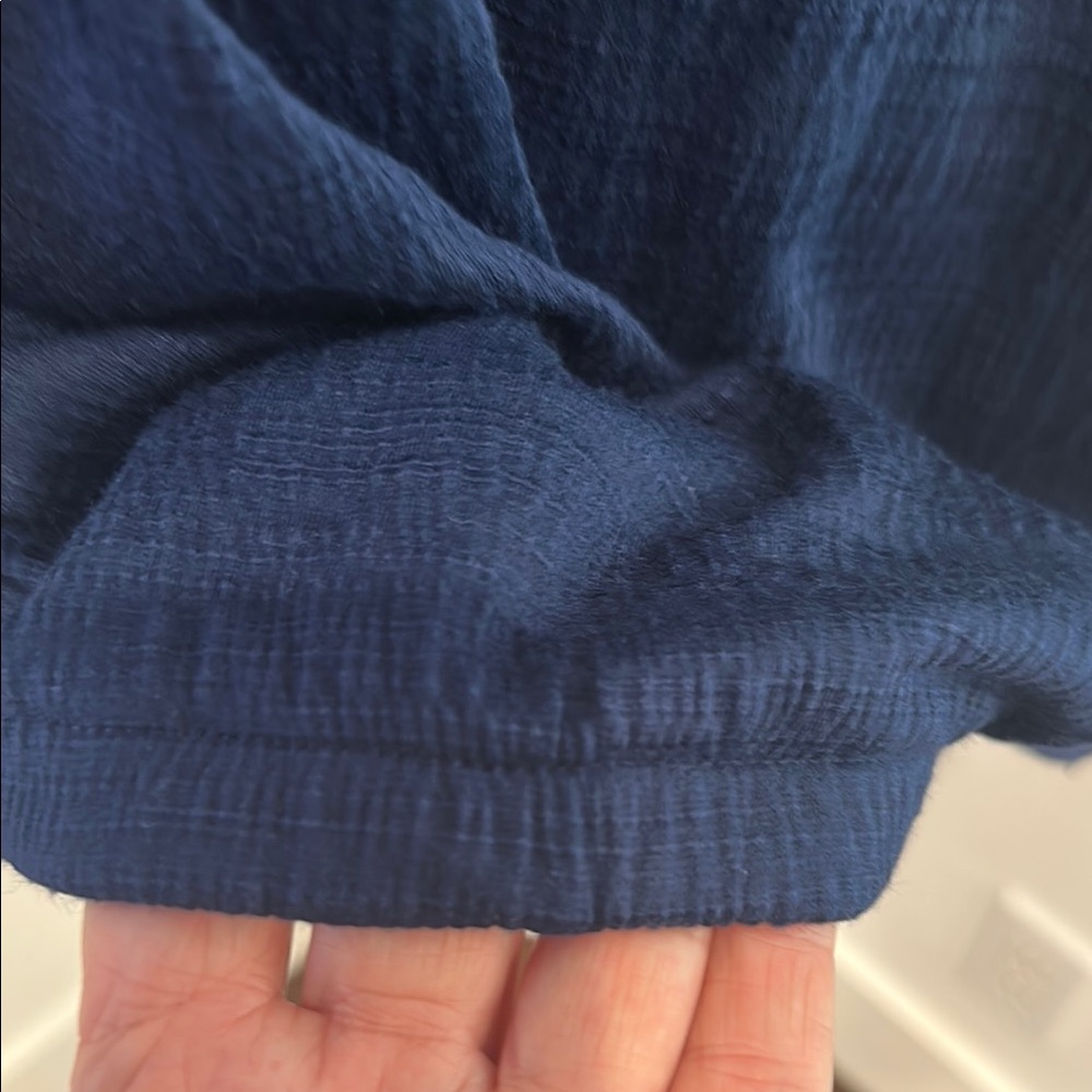a.n.a Deep Blue V-Neck Blouse - Picture 5 of 9